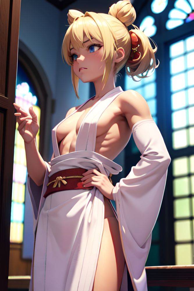 Anime Muscular Small Tits 18 Age Sad Face Blonde Hair Bun Hair Style Light Skin 3d Church Front View Massage Kimono 3667055962837803804 - AI Hentai - #main