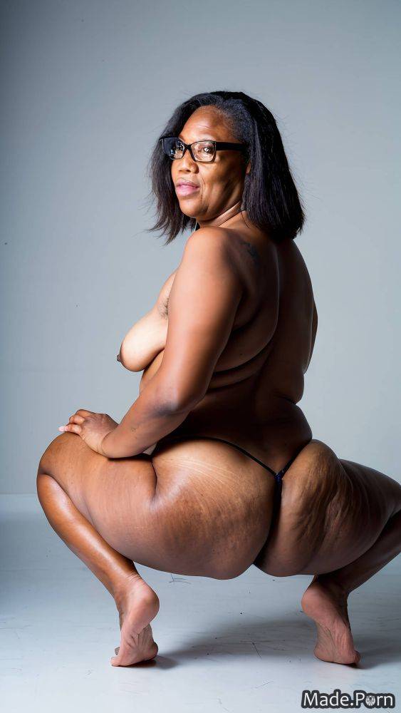 African american looking at viewer big ass nude thick thighs photo woman AI porn - #main