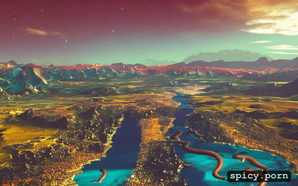 shitting psychedelic subsurface lake scenario in central asia big group of diving people - #main