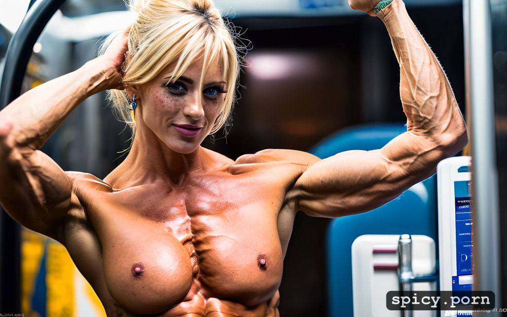 earrings riding a crowded train sensual smile bulging muscles - #main