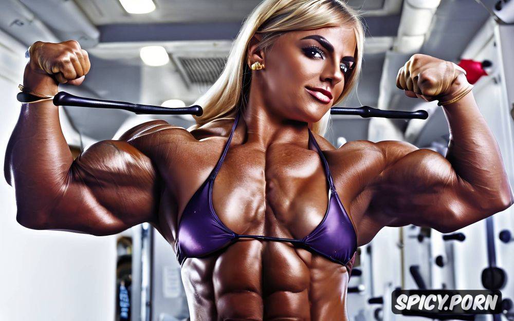 light makeup flexing candid bulging muscles1 8 extremely gorgeous - #main