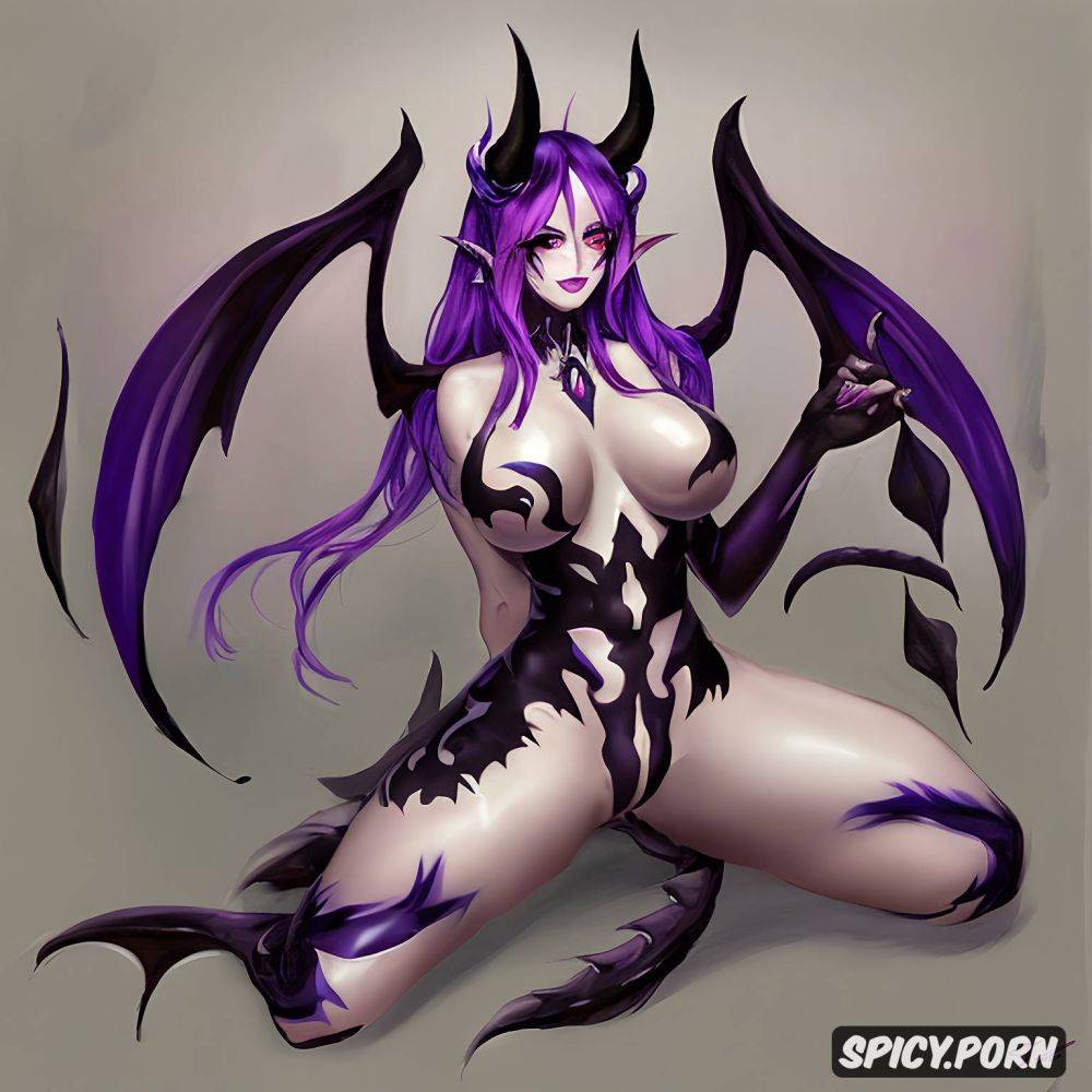 black draconic wings asian ethnicity naked nice natural boobs - #main