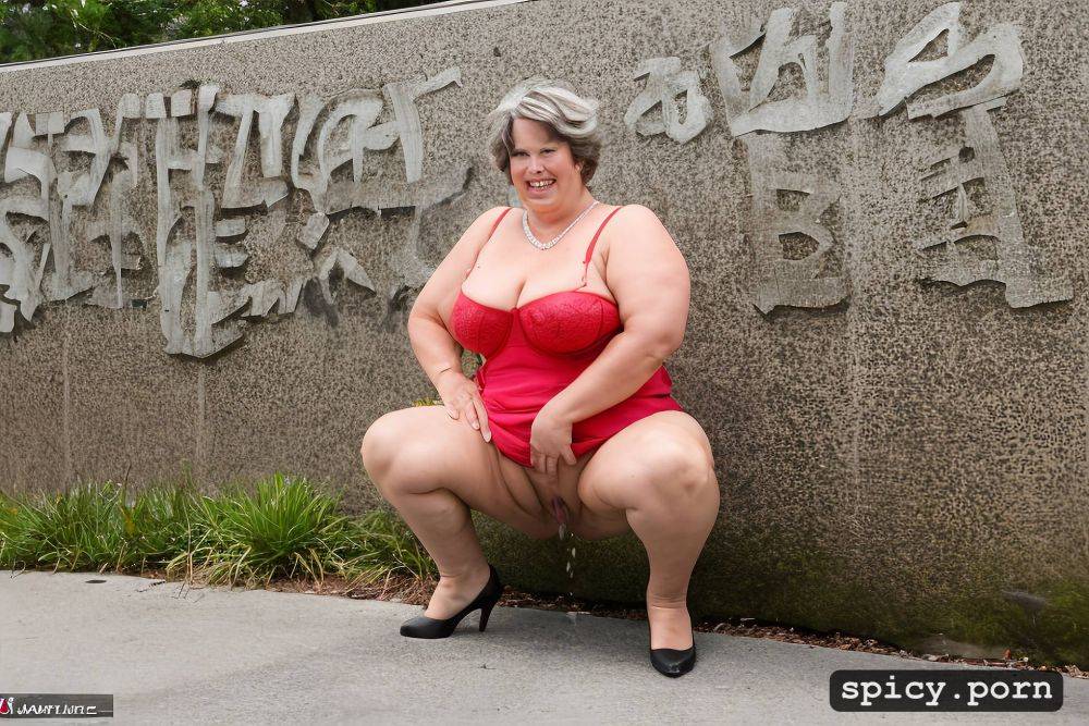 obese ssbbw trashy short hair spreading labia with fingers - #main