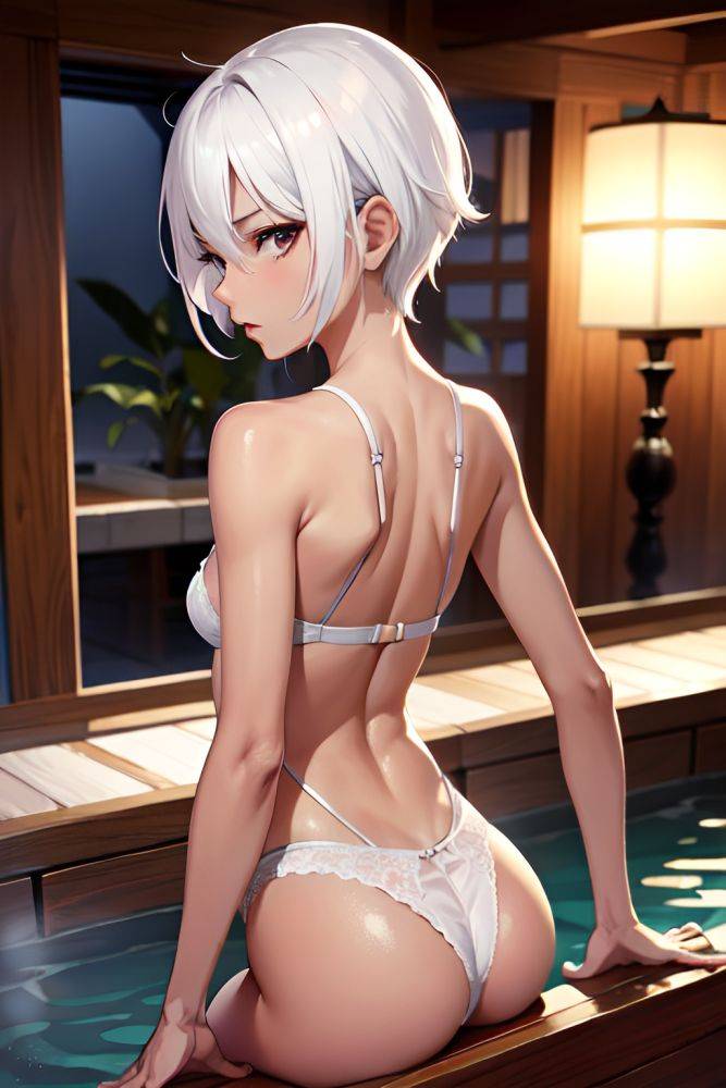 Anime Skinny Small Tits 50s Age Serious Face White Hair Pixie Hair Style Dark Skin Skin Detail (beta) Hot Tub Back View Massage Lingerie 3668281316492823473 - AI Hentai - #main