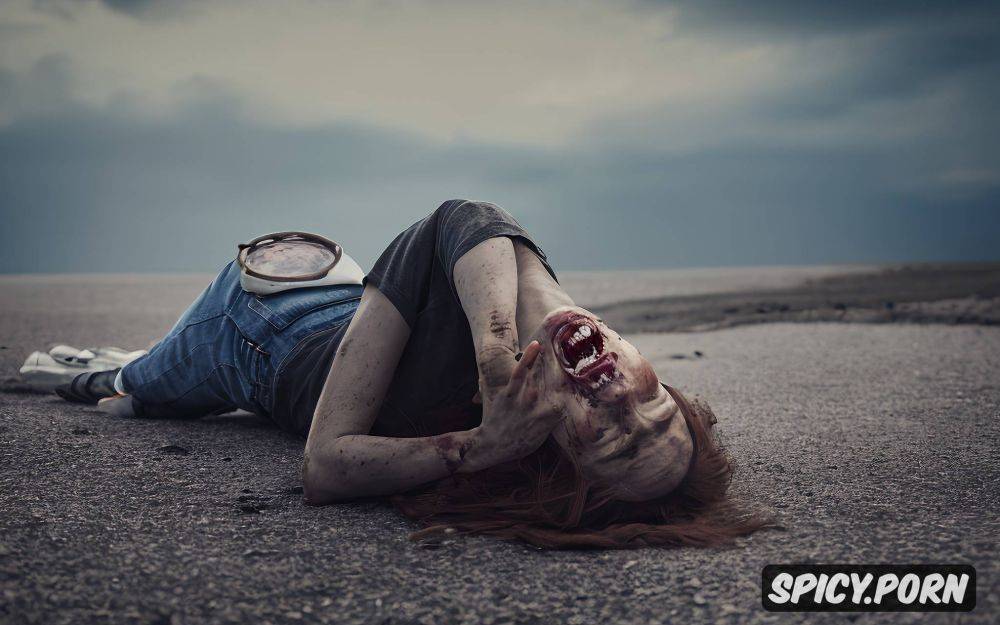 hard fuck with zombie lie on the floor she screams extremely - #main