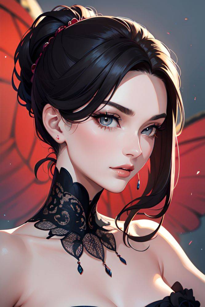 Anime Busty Small Tits 18 Age Angry Face Blonde Braided Hair Style Dark Skin Dark Fantasy Cafe Close Up View Gaming Maid 3668509381035393053 - AI Hentai - #main