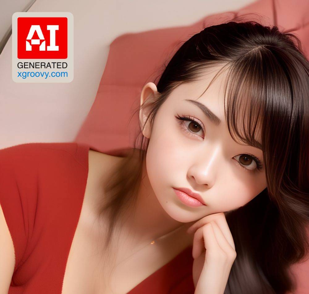 I'm a shy Japanese teen with a petite body and black hair in a cute outfit, taking a cumshot on my small tits. - #main