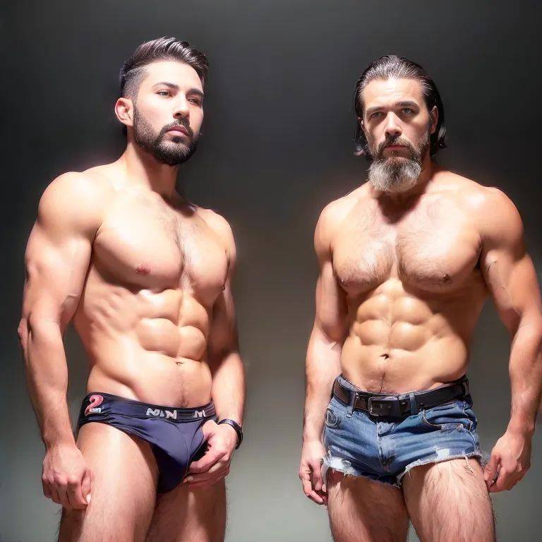 (2men:2), manly man,thirties,(RAW photo, best quality, masterpiece:1.1), (realistic, photo-realistic:1.2), ultra-detailed, ultra high res, physically-based rendering,perfect body,standing,(adult:1.5) - #main