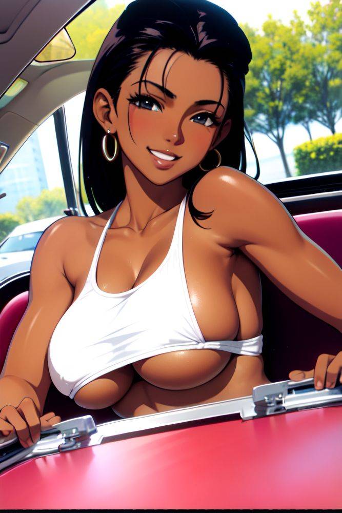Anime Skinny Huge Boobs 70s Age Laughing Face Brunette Slicked Hair Style Dark Skin Film Photo Car Close Up View Bathing Nurse 3668760635006800806 - AI Hentai - #main