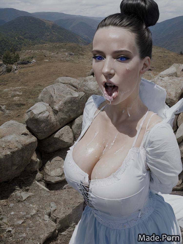 Cotton close up daytime cumshot partially nude big tits shiny skin AI porn - #main