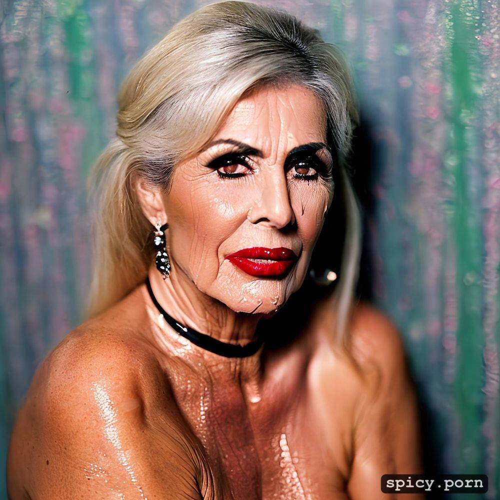 strong jaws features in a high resolution 4k image with many colors an 80 year old gypsy woman with wrinkled skin extreme sunken cheeks - #main
