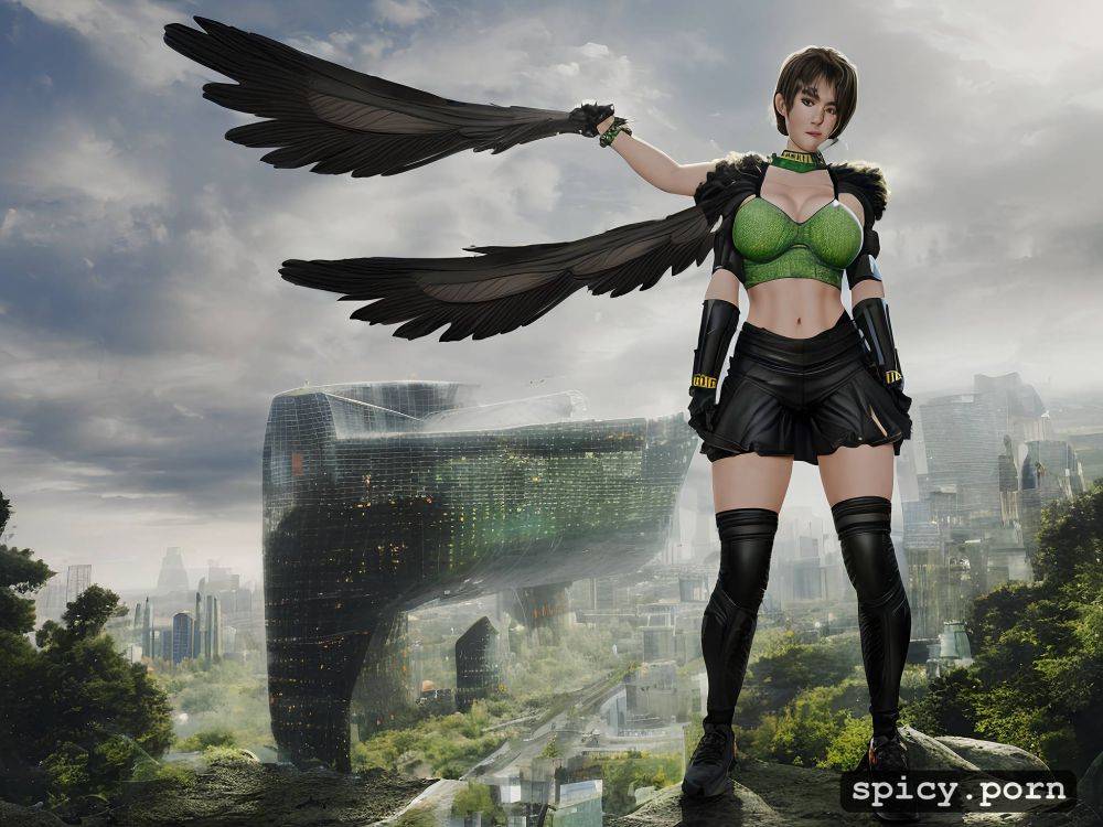 perfect athletic female fallen angel ultra detailed 20 yo - #main
