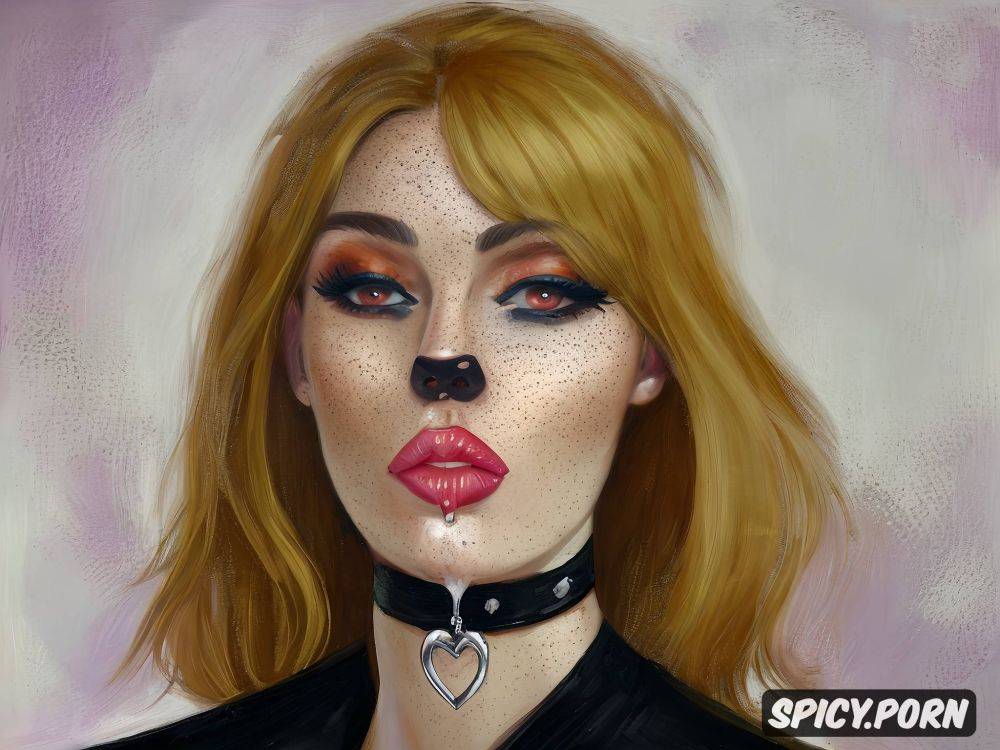 cum on her face cute 18 yo emo teen fully nude only wearing choker - #main