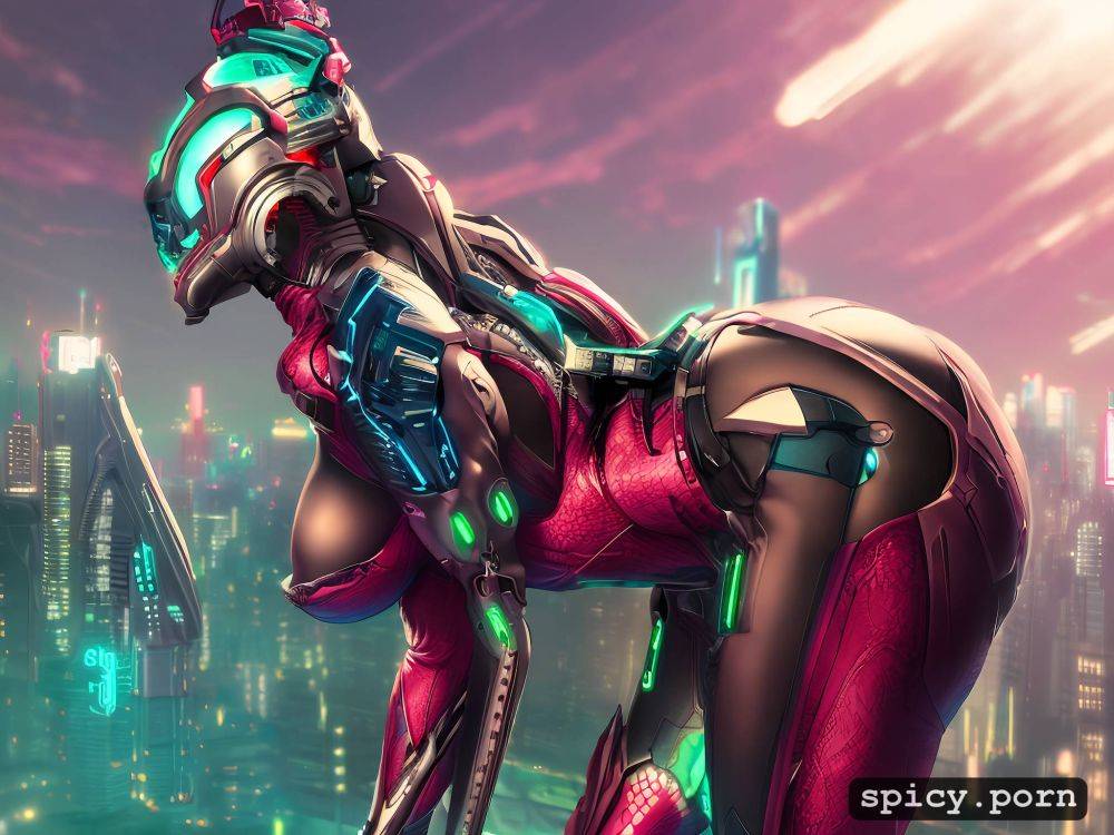 backlighting very colorful neon colors super huge city skyline with massive skyscrapers - #main