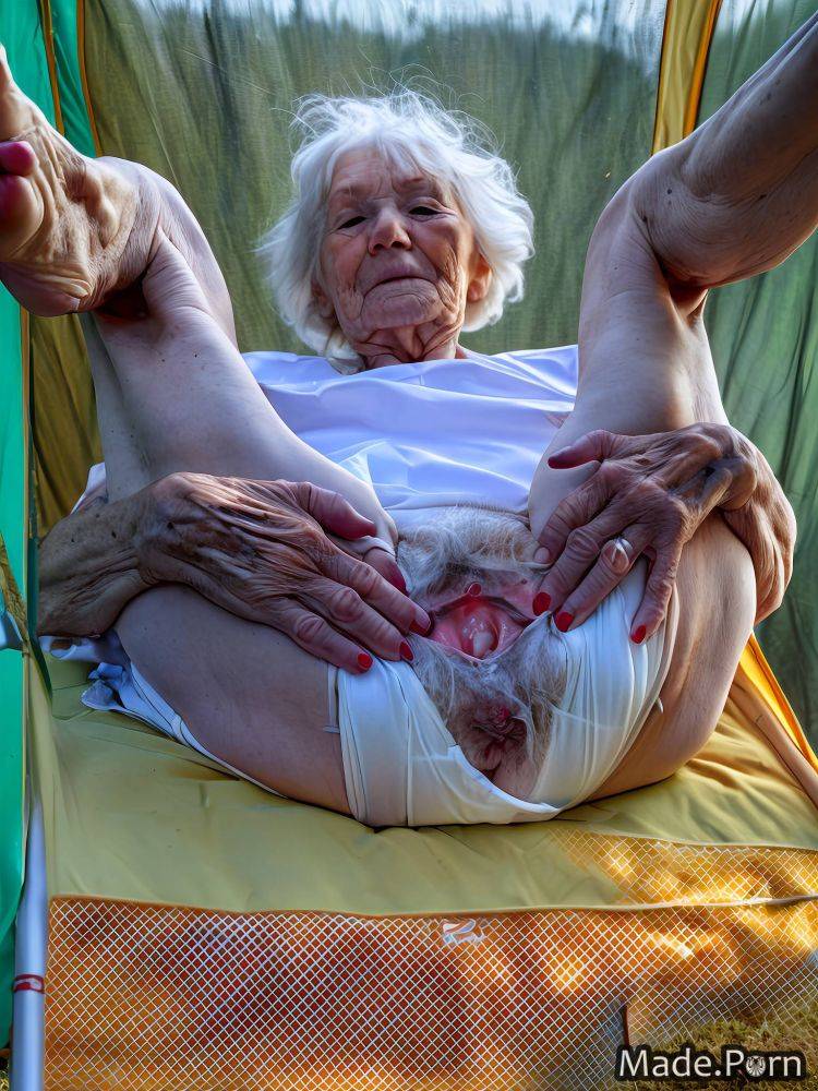 Feared close up woman photo looking at viewer 90 spreading legs AI porn - #main