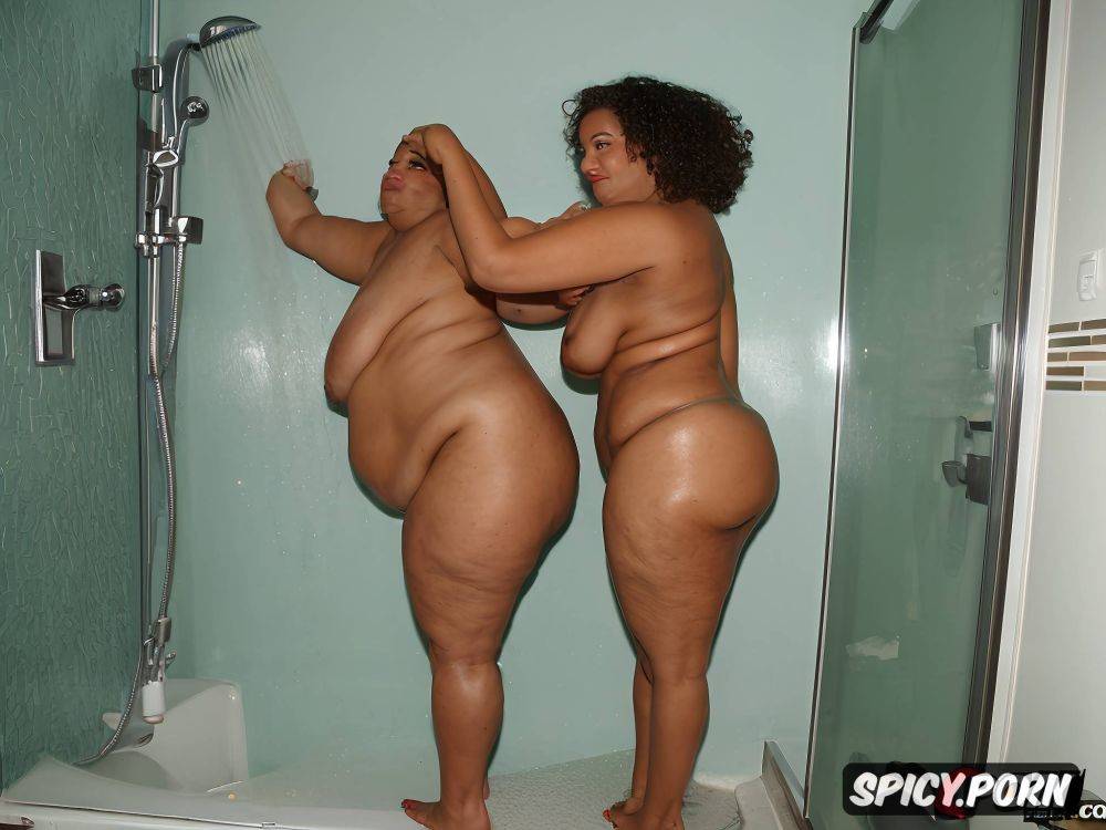full body no deformities catching my 60 ghetto ebony black ssbbw bbw anut in the shower - #main