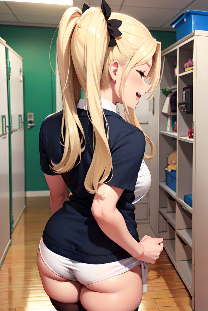 Anime Busty Small Tits 50s Age Laughing Face Blonde Pigtails Hair Style Dark Skin Crisp Anime Locker Room Back View Sleeping Stockings 3669699946909078541 - AI Hentai - #main