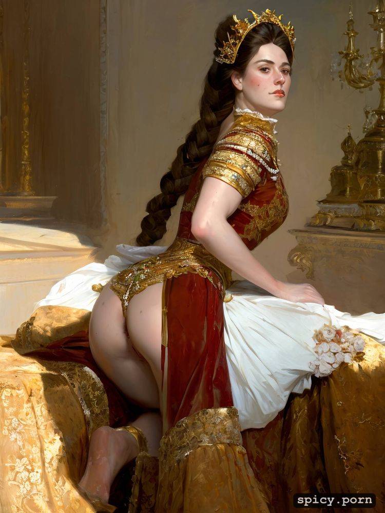 looking back elaborate court dress masterpiece ilya repin painting - #main