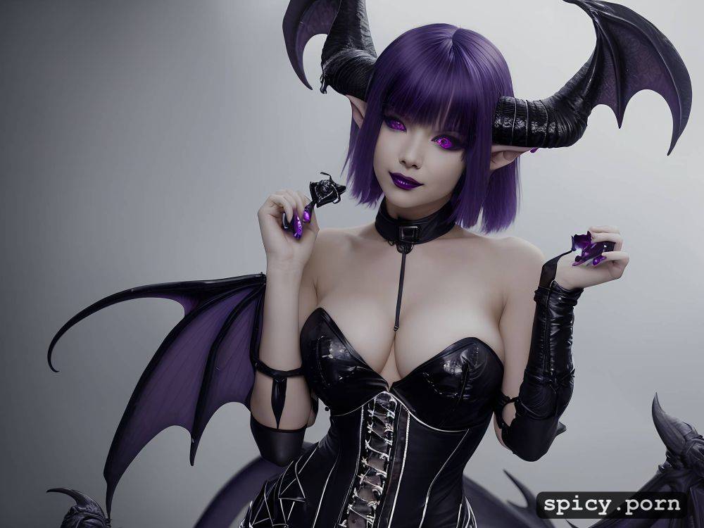 mini skirt black demonic tail perfect cute tiny female succubus - #main