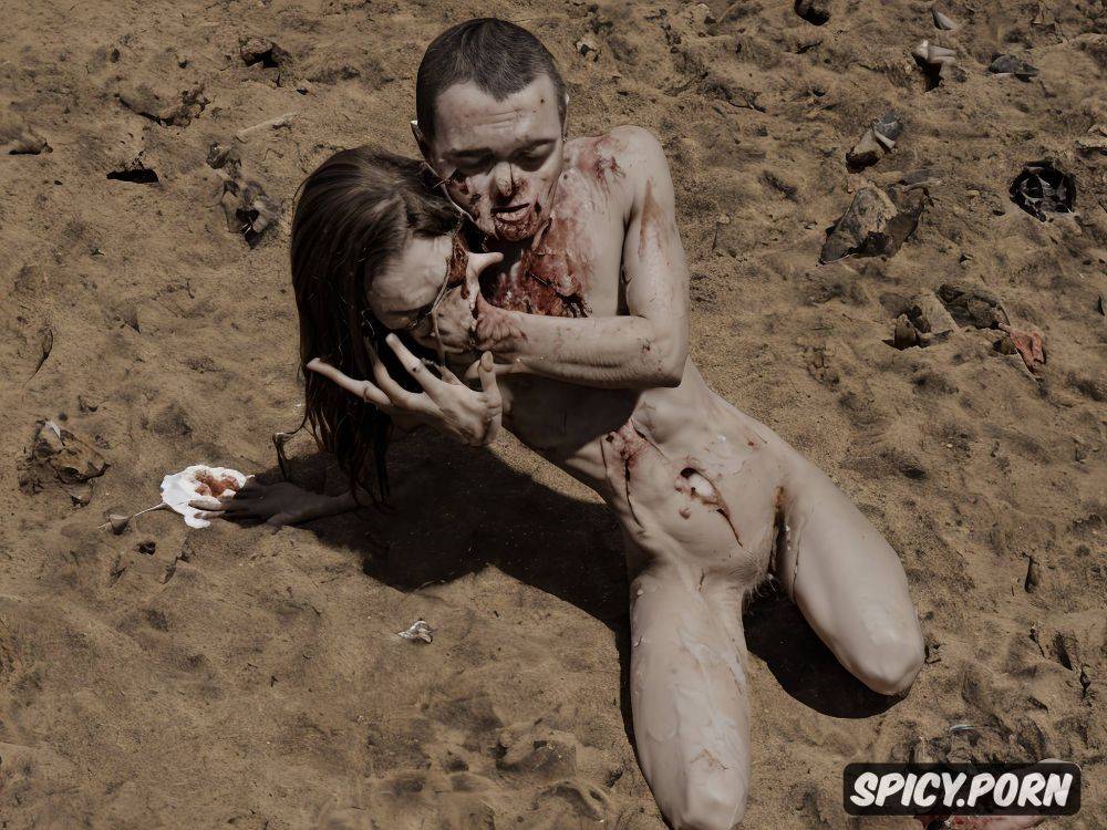 she kneels down brown hair and eyes fucked by zombie dick completely in throat - #main