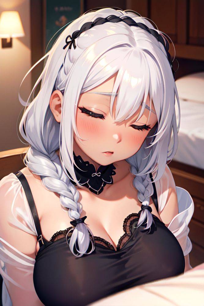 Anime Chubby Small Tits 20s Age Shocked Face White Hair Braided Hair Style Dark Skin Soft + Warm Wedding Close Up View Sleeping Goth 3670465307531701776 - AI Hentai - #main