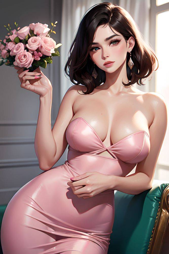 Anime Busty Huge Boobs 60s Age Happy Face Purple Hair Messy Hair Style Dark Skin Painting Lake Side View Squatting Schoolgirl 3665822878989118910 - AI Hentai - #main