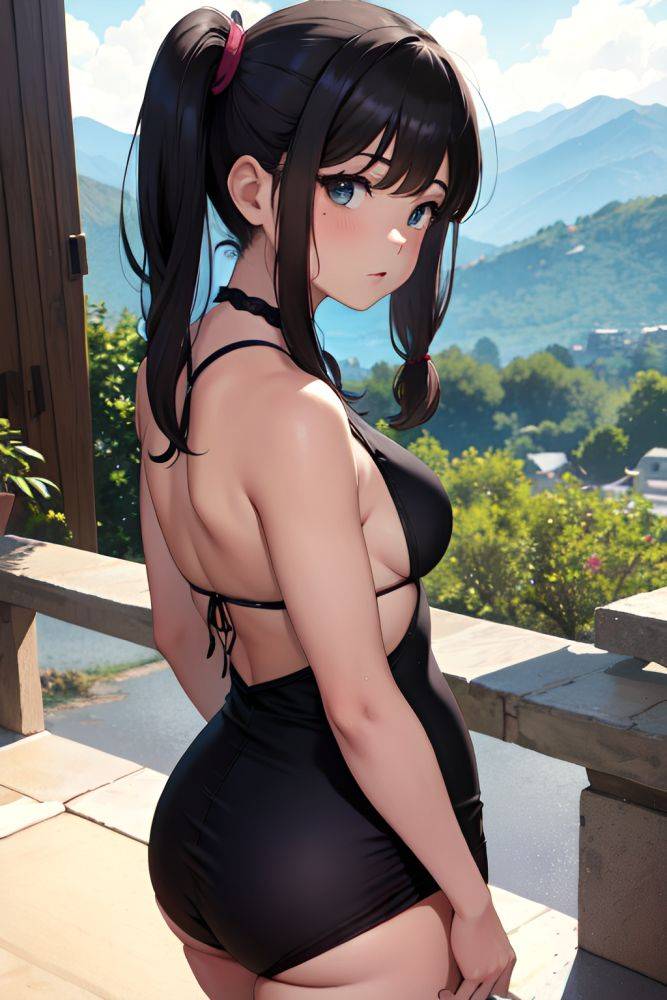 Anime Chubby Small Tits 60s Age Serious Face Brunette Pigtails Hair Style Dark Skin Charcoal Mountains Back View Cumshot Goth 3665857668224653273 - AI Hentai - #main