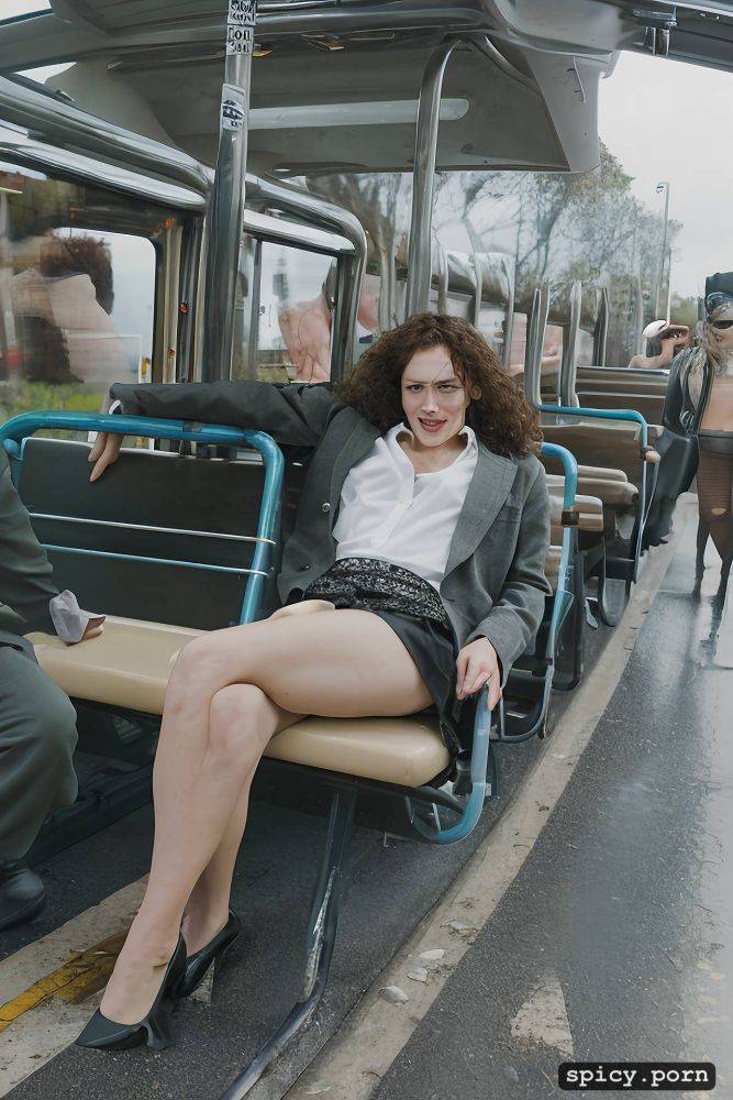 careless and permissive 60 years old lady caught alone on the bus with her panties down - #main