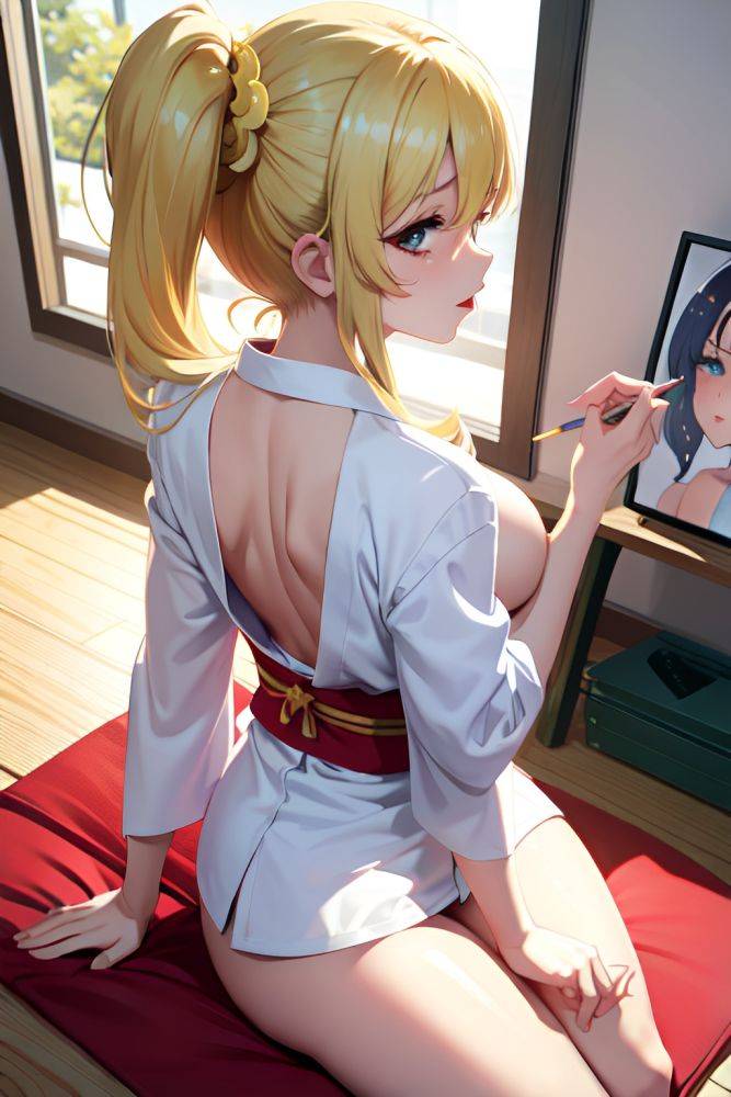 Anime Skinny Small Tits 60s Age Ahegao Face Blonde Pigtails Hair Style Light Skin Painting Office Back View Massage Kimono 3666112789285809929 - AI Hentai - #main