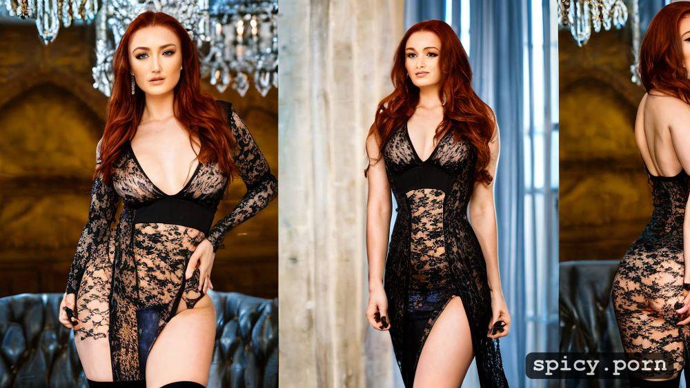 realistic sansa stark masterpiece stylephoto wearing tight partly see through dress - #main