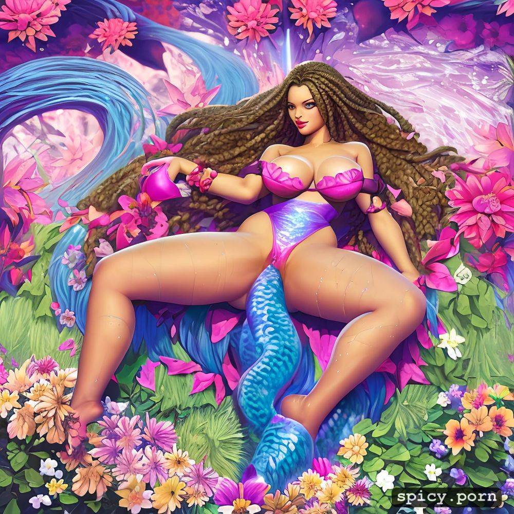 8k hires in a park with flowers lillies 28 yo b cup breasts north american ebony goddess - #main