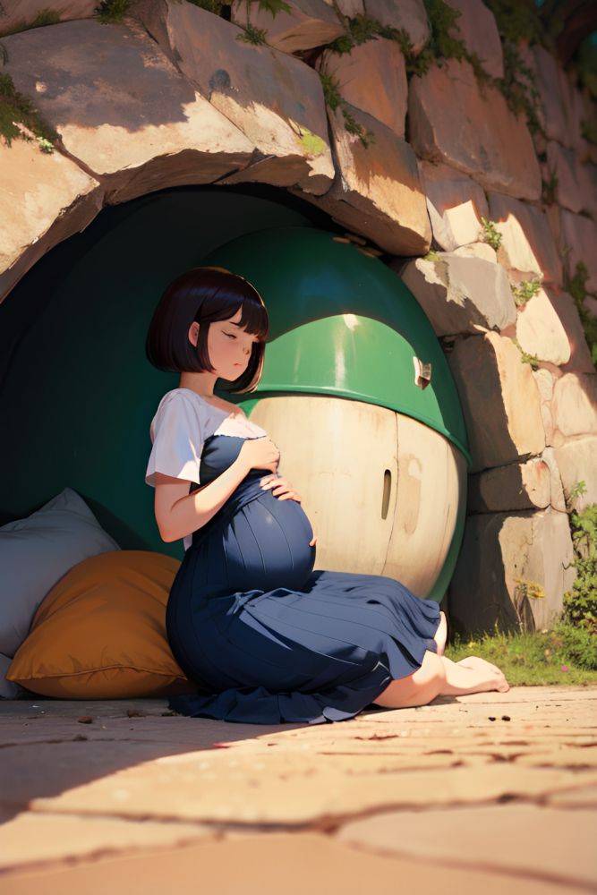 Anime Pregnant Small Tits 50s Age Sad Face Brunette Bobcut Hair Style Dark Skin Film Photo Cave Side View Sleeping Mini Skirt 3666700339541066385 - AI Hentai - #main