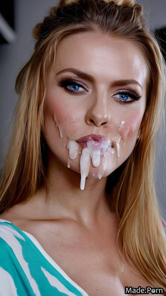 Close up pink athlete open mouth cum on thigh nude 20 AI porn - #main