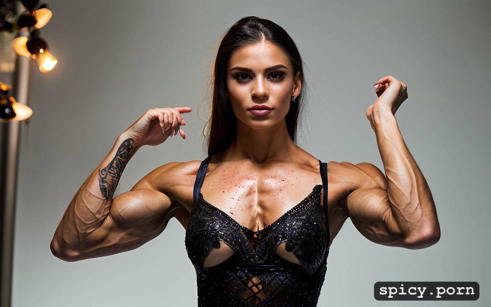 extremely gorgeous oiled boobs perky nipples muscular legs - #main