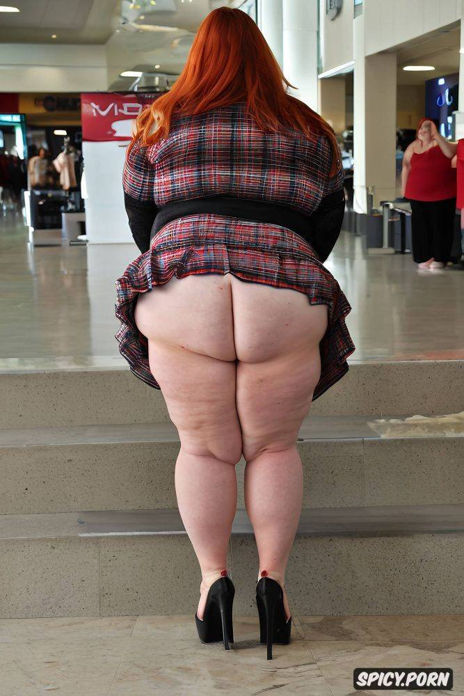 ssbbw laughing plaid mini skirt pissing on floor trashy - #main
