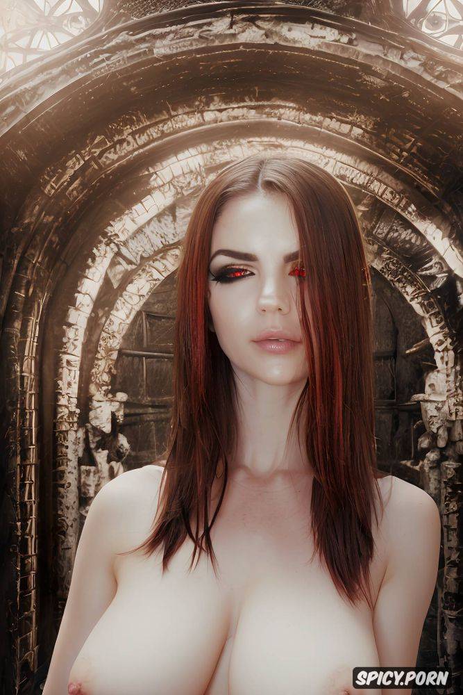 realistic photo teenager wet disheveled hair dark demon eyes - #main