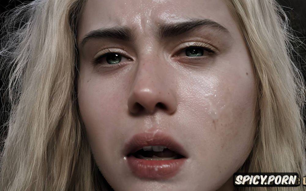 bukkake in mouth very much sperm shaved pussy facial expression extreme orgasm - #main