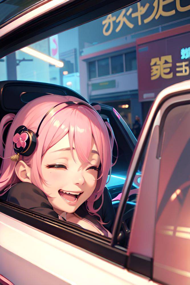 Anime Busty Small Tits 40s Age Laughing Face Pink Hair Straight Hair Style Dark Skin Cyberpunk Car Side View Sleeping Geisha 3670643121228543506 - AI Hentai - #main