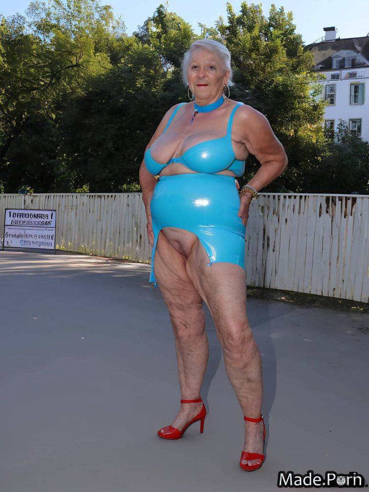 Chubby gold sapphire fuchsia latex gloves saggy tits AI porn - #main