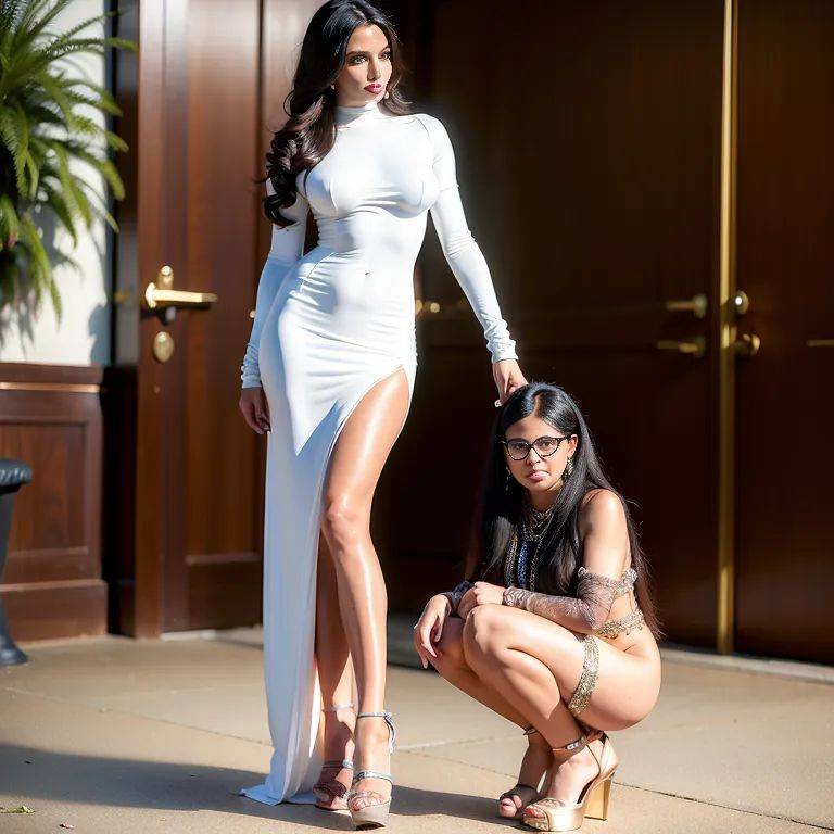 , Arabs,(2women:2),twenties,(RAW photo, best quality, masterpiece:1.1), (realistic, photo-realistic:1.2), ultra-detailed, ultra high res, physically-based rendering,long hair,seductive,Looking at viewer,perfect - #main
