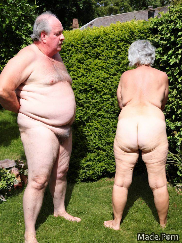 House garden ssbbw barefoot 70 irish full shot indifferent look AI porn - #main