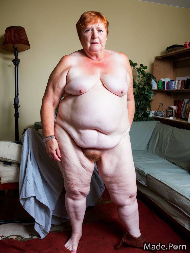 Barefoot ssbbw couch nude irish standing full shot AI porn - #main