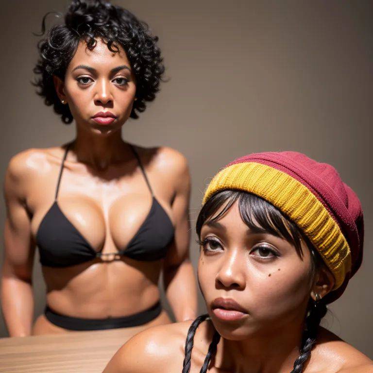 black people, ,(2women:2),elder,(RAW photo, best quality, masterpiece:1.1), (realistic, photo-realistic:1.2), ultra-detailed, ultra high res, physically-based rendering,(adult:1.5) - #main