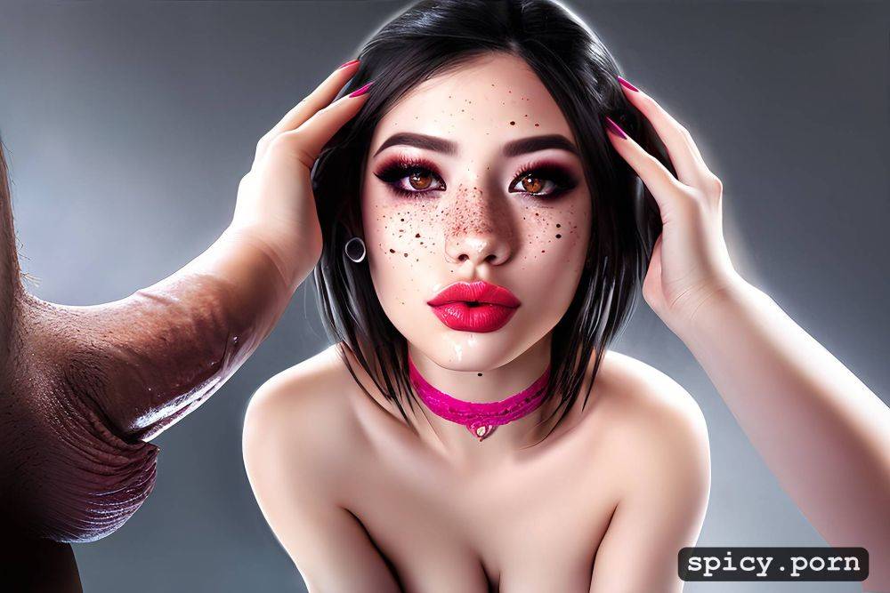 cute 18 yo emo teen fully nude small shiny snub nose kneeling - #main