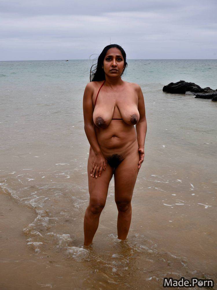 40 saggy tits hairy beach wife gigantic boobs woman AI porn - #main