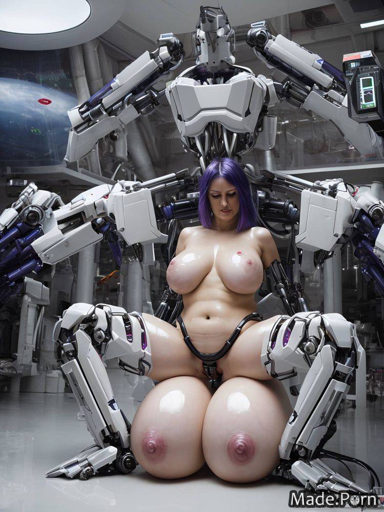 Purple hair alien planet robot fat big hips thick lesbian AI porn - #main