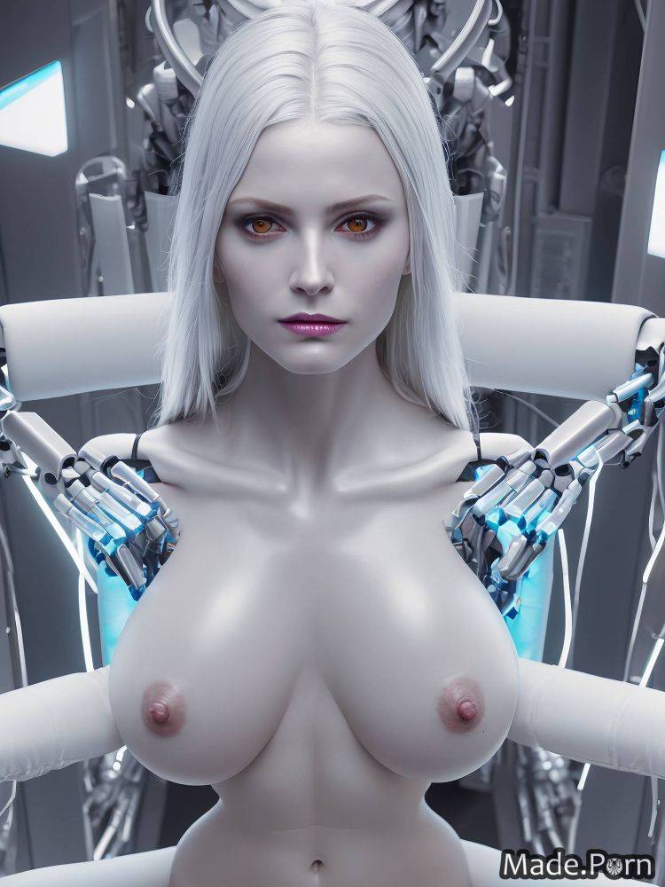 Standing chrome huge boobs gigantic boobs damascus steel meditation nude AI porn - #main
