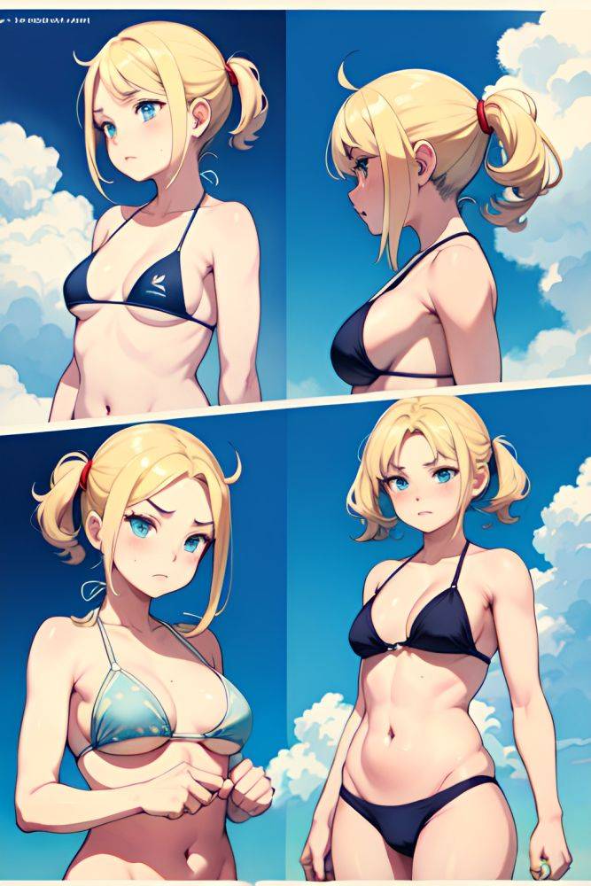 Anime Chubby Small Tits 18 Age Angry Face Blonde Slicked Hair Style Light Skin Watercolor Gym Side View Cumshot Bikini 3674968582779965102 - AI Hentai - #main