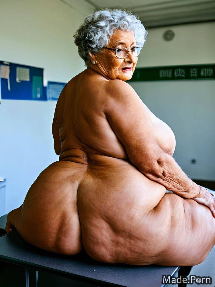 Seductive ssbbw fat looking at viewer thick thighs glasses made AI porn - #main