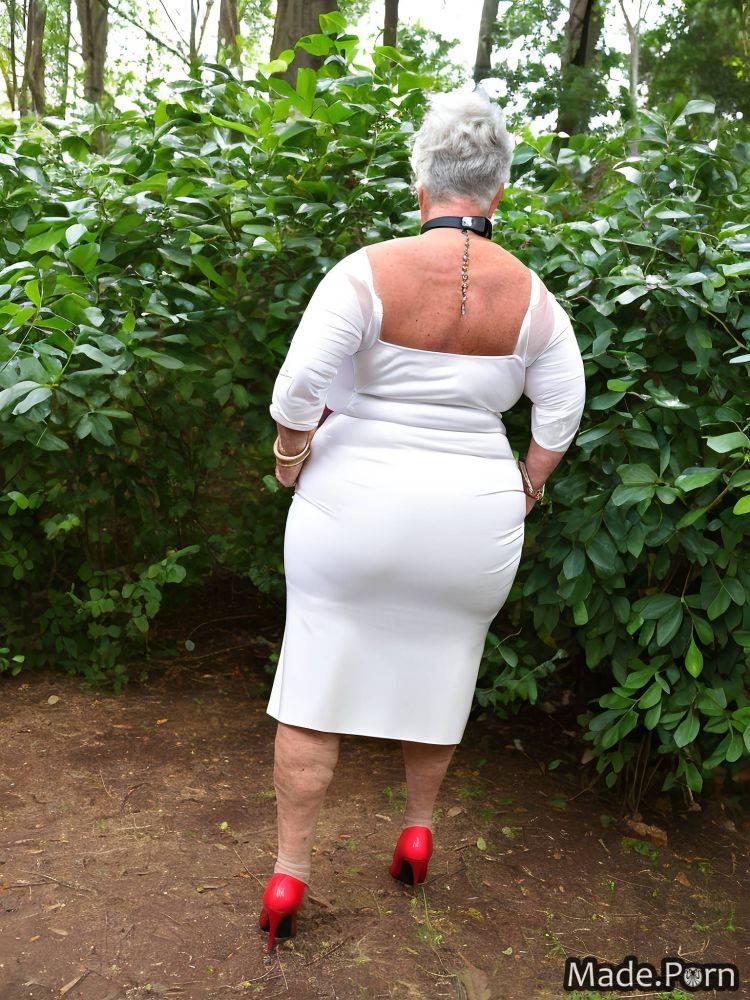 High heels woman busty looking at viewer dress anklet big ass AI porn - #main